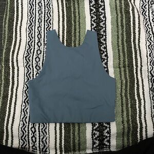 Girlfriend Collective sports bra in Monarch blue